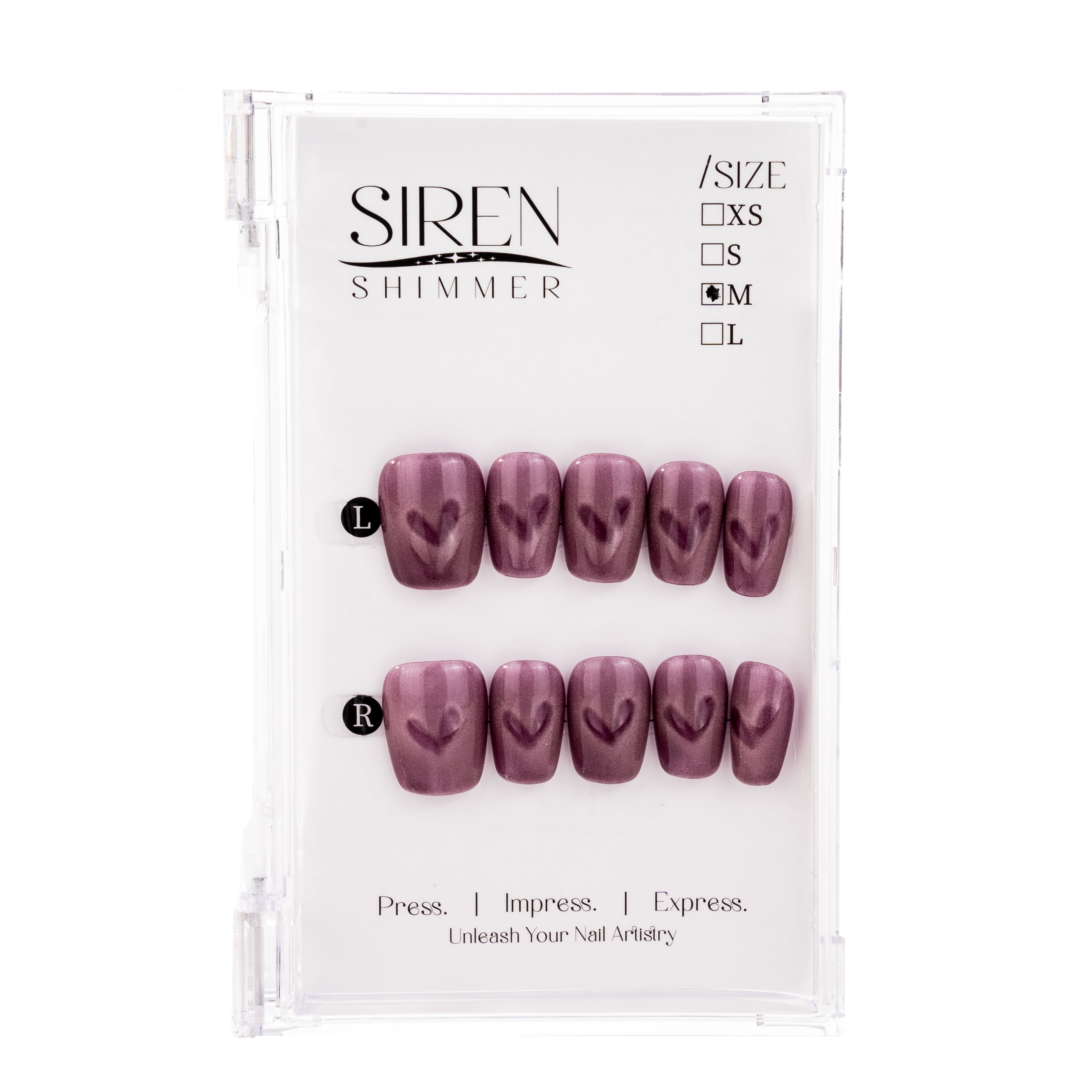 Siren Shimmer square short handmade press on nails fake nails blind box